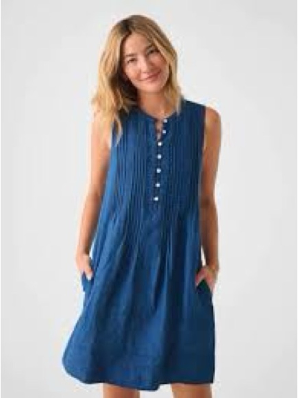 Faherty Isha Linen Mini Dress